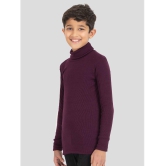 YHA - Purple Woollen Blend Boys Pullover Sweaters ( Pack of 1 ) - None