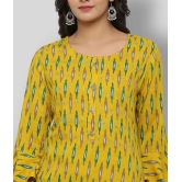 KIPEK - Yellow Rayon Womens Straight Kurti - M