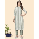 Vbuyz - Green Cotton Blend Womens Straight Kurti ( Pack of 1 ) - None