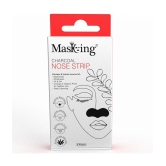 Masking Charcoal Nose Strip - Blackhead  Removal Nose Strip (20 Strips) Cleanser 100 mL Pack of 4