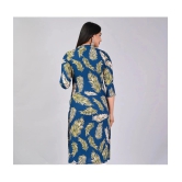 MAUKA Rayon Printed Straight Womens Kurti - Blue ( Pack of 1 ) - None