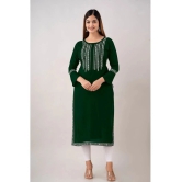 Kapadia - Green Rayon Womens Straight Kurti ( Pack of 1 ) - None