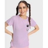 AKTIF Lavender Cotton Blend Regular Fit Womens T-Shirt ( Pack of 1 ) - None