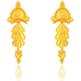 LUV FASHION Golden Jhumki Earrings ( Pack of 1 ) - Golden