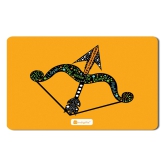 Indigifts Sun Sign Designer Mousepad Bow And Arrow With Fire Flame Pattern Multi Mouse Pad 8.5x7 Inches - Sagittarius Zodiac Mousepad for Laptop, Zodiac Mouse Pad, Sun Sign-Star Sign Gifts