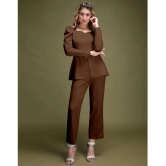 Selvia Brown Dyed Pant Top Set - None