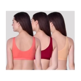 Kiran Enterprises Multicolor Cotton Non Padded Womens Shaping Bra ( Pack of 3 ) - None