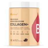 MyFitFuel Hydrolyzed Bovine Collagen with Hyaluronic Acid, Biotin, Zinc & Vitamin C. 500g, Chocolate