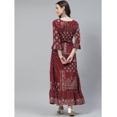 Divena - Maroon Viscose Womens A-Line Kurti ( Pack of 1 ) - None