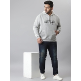 Printed Hooded Sweatshirt Grey 6XL