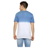 Campus Sutra Cotton Blue Self Design T-Shirt - None