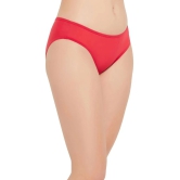 Clovia Pack of 1 Lace Solid Womens Bikini ( Red ) - None