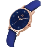 Septem Blue Leather Analog Womens Watch