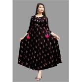 Smien - Black Rayon Women''s Anarkali Kurti ( Pack of 1 ) - None