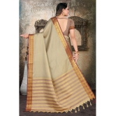 LEELAVATI - Cream Silk Saree With Blouse Piece ( Pack of 1 ) - Cream