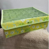 Undergarments organizer/foldable storage box with Lid-Green