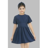 Pichkari - Navy Blue Rayon Girls Frock ( Pack of 1 ) - None