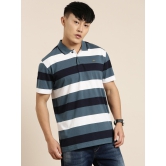 Blue Striped Polo T-shirt-XXL / Multicolor