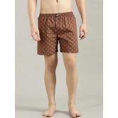 broon Pack of 3 Cotton Mens Boxer- ( Brown,Grey,Dark grey ) Boxer Shorts - None