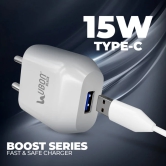 UBON CH 58 Boost Series 2.4A USB V8 Smart and Fast Charger (White)