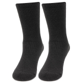 Kids Plain Woolen Crew Socks- Pack of 2 Black 9 - 12 Years