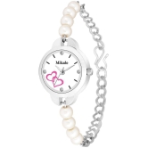 Mikado - White Stainless Steel Analog Womens Watch