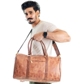 Man Arden - Tan Leather Duffle Bag - Onesize