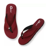 GBest - Maroon Mens Thong Flip Flop - None