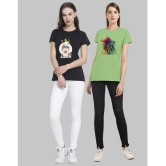 CHOZI - Multi Color Cotton Blend Regular Fit Womens T-Shirt ( Pack of 2 ) - None