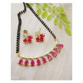 gilher - Pink Mangalsutra Set ( Pack of 1 ) - Pink