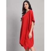 Curvydrobe Crepe Red Beach Dresses - Single - None