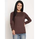 Women Explorer Burgundy Solid Sweatshirt-L