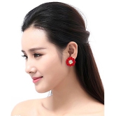 YOUBELLA Red Danglers Earrings ( Pack of 1 ) - Red