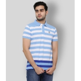 GENTINO - Blue Cotton Blend Regular Fit Mens Polo T Shirt ( Pack of 1 ) - None