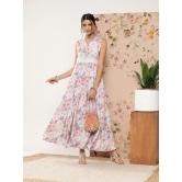 Women Floral Printed Maxi Ethnic Dress