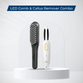 LED Comb  Callus Remover Combo-White