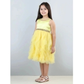 Toy Balloon Kids Yellow Net Girls Frock ( Pack of 1 ) - None