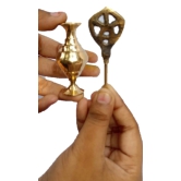 Mii Art Antique mughal Design Brass Item,pital ki surmedani with 2 Packed bareilly Special surma,brass item(Color-Golden)(Material-Brass)(size-14cm,large) Pack of 1 pcs