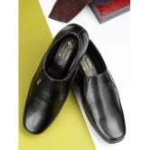 Action Black Mens Slip On Formal Shoes - None