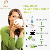 Vihado 100% Natural Organic Green Coffee Beans 200 gm Unflavoured Single Pack