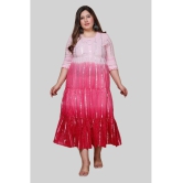 miravan - Pink Cotton Womens Anarkali Kurti ( Pack of 1 ) - None