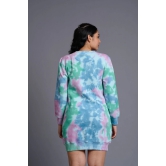 Go Devil in Multi Tye Dye Sweatdress for Women M