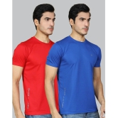 Supersquad Polyester Regular Fit Solid Half Sleeves Mens T-Shirt - Multicolor ( Pack of 2 ) - None