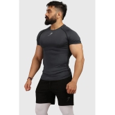 Fuaark - Grey Polyester Slim Fit Mens Compression T-Shirt ( Pack of 1 ) - None