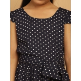 MINI & MING Girls Polka Dot Print Flutter Sleeve Fit & Flare Dress