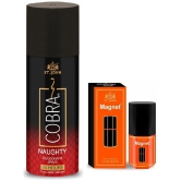 ST.JOHN Cobra Naughty 150ml & Magnet 10ml Deodorant Spray & Perfume for Men (160ml)- Pack of 2