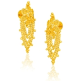 LUV FASHION Golden Drop Earrings ( Pack of 1 ) - Golden