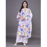 Tissu Cotton Printed Kurti With Palazzo Womens Stitched Salwar Suit - Multicolor ( Pack of 1 ) - None