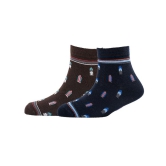 Men Pack Of 2 Patterned Cotton Ankle Length Socks