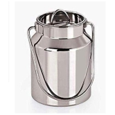 Dynore - Steel Silver Milk Container ( Set of 1 - 1000 ) - Silver